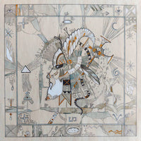 Paveikslas ,,The shaman" 27x27 cm.
